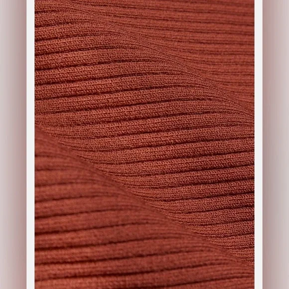 Babaton Aritzia Ambrosia Sculpt Knit Tie-Back Longsleeve - Rich Copper - Medium - Picture 6 of 14